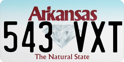 AR license plate 543VXT