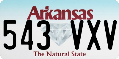 AR license plate 543VXV