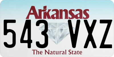 AR license plate 543VXZ