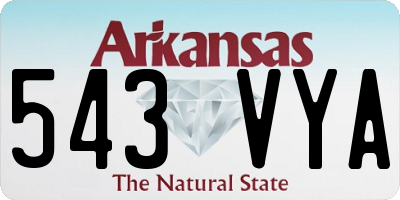 AR license plate 543VYA