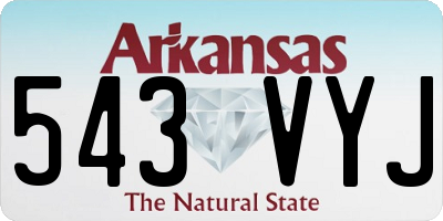 AR license plate 543VYJ