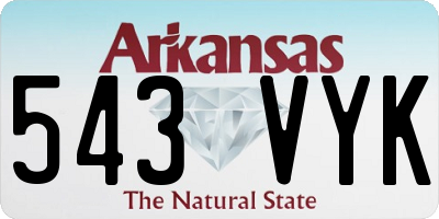 AR license plate 543VYK
