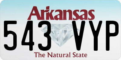 AR license plate 543VYP