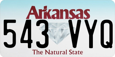 AR license plate 543VYQ