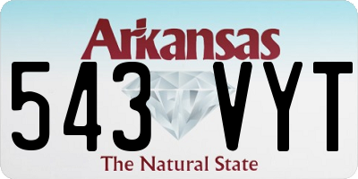 AR license plate 543VYT