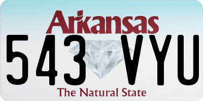 AR license plate 543VYU