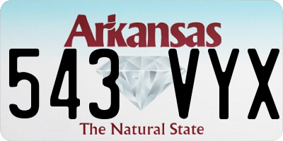 AR license plate 543VYX