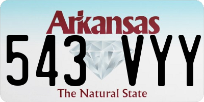 AR license plate 543VYY