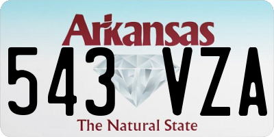 AR license plate 543VZA
