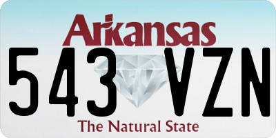 AR license plate 543VZN