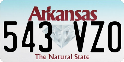 AR license plate 543VZO