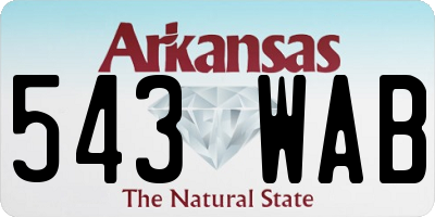 AR license plate 543WAB