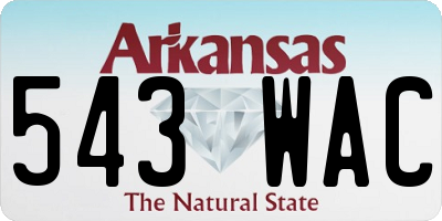 AR license plate 543WAC