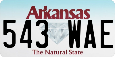 AR license plate 543WAE