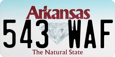 AR license plate 543WAF