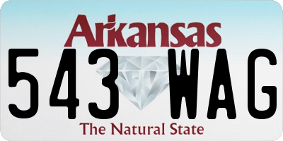 AR license plate 543WAG