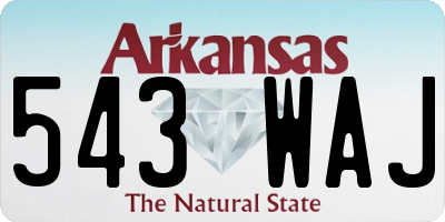 AR license plate 543WAJ