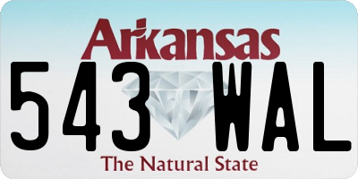 AR license plate 543WAL