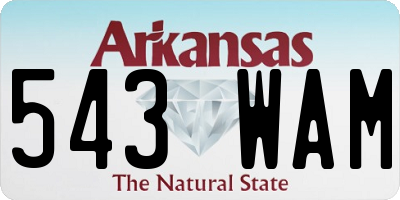 AR license plate 543WAM