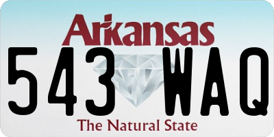 AR license plate 543WAQ