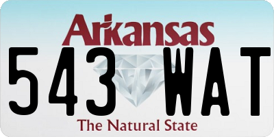 AR license plate 543WAT