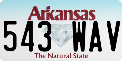 AR license plate 543WAV