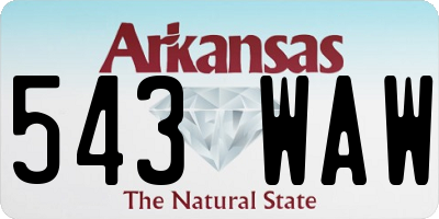 AR license plate 543WAW