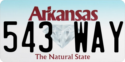 AR license plate 543WAY