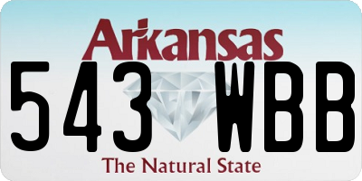 AR license plate 543WBB