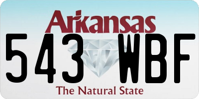 AR license plate 543WBF