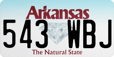 AR license plate 543WBJ