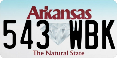 AR license plate 543WBK