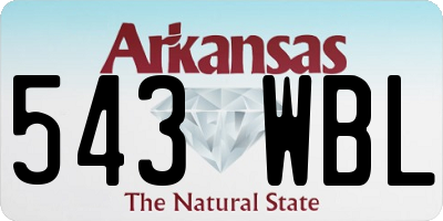 AR license plate 543WBL