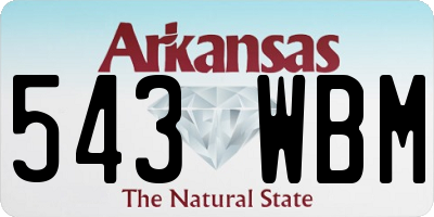 AR license plate 543WBM
