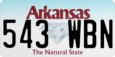 AR license plate 543WBN