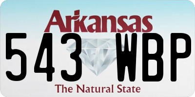 AR license plate 543WBP