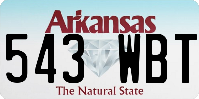 AR license plate 543WBT