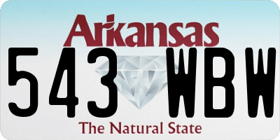 AR license plate 543WBW