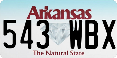 AR license plate 543WBX