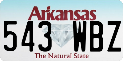 AR license plate 543WBZ