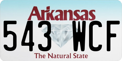 AR license plate 543WCF