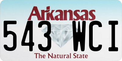 AR license plate 543WCI