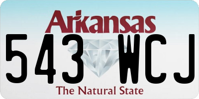 AR license plate 543WCJ