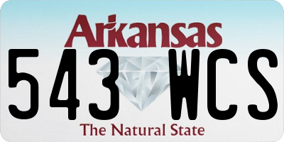AR license plate 543WCS