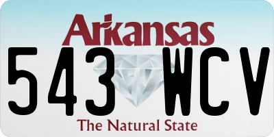 AR license plate 543WCV