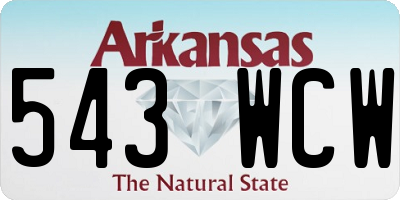 AR license plate 543WCW