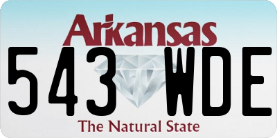 AR license plate 543WDE