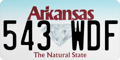AR license plate 543WDF