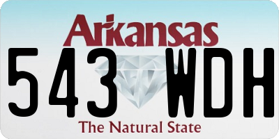AR license plate 543WDH
