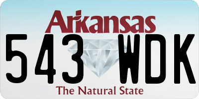 AR license plate 543WDK